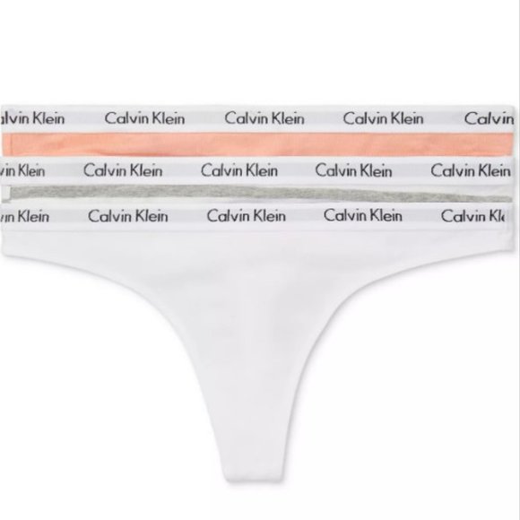 NWT Calvin Klein 3 Pack Carousel Thong Panties MSRP $35 - Picture 1 of 7